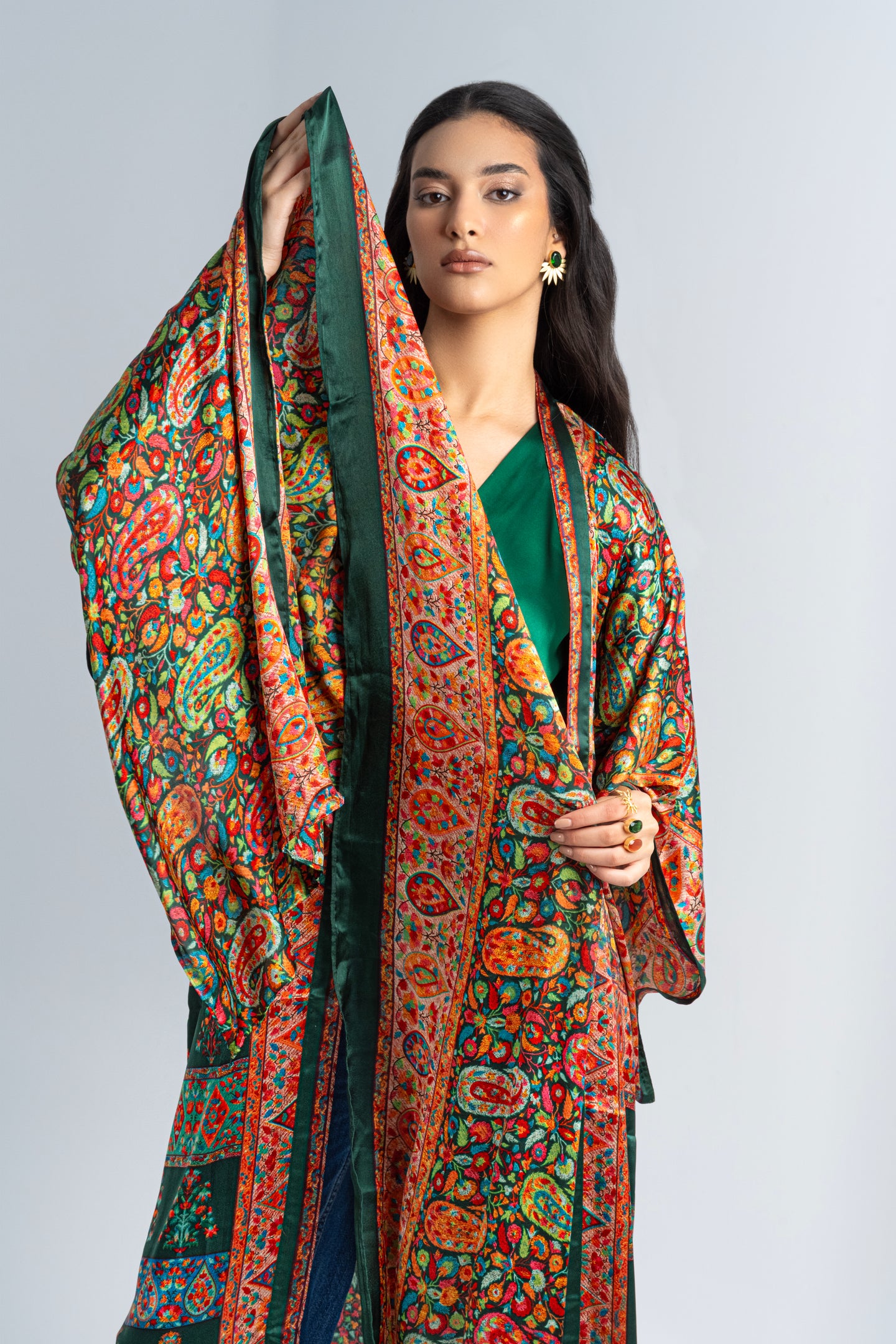 Kashmir - Silky Green Shawl